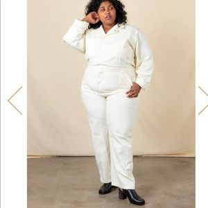 Big Bud Press Everyday Jumpsuit in Vintage Tee Off White. Size XL.